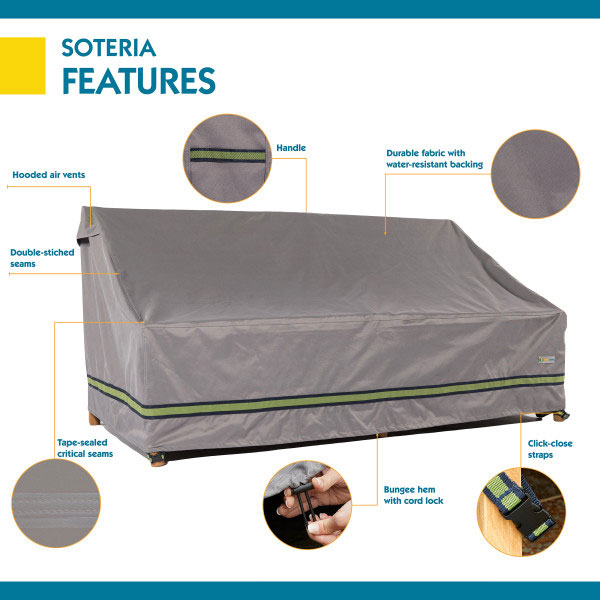 54 in. Duck Covers Soteria RainProof Patio Loveseat Cover - Image 3